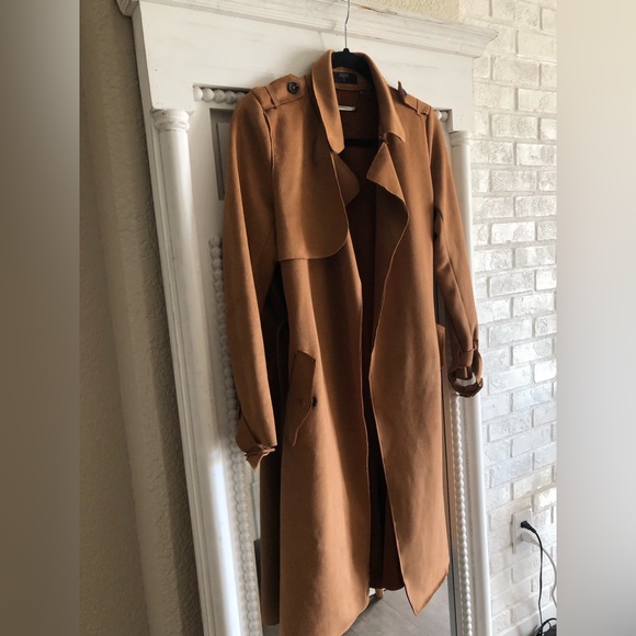NEW Suede Trench T Tahari - Picture 2 of 15